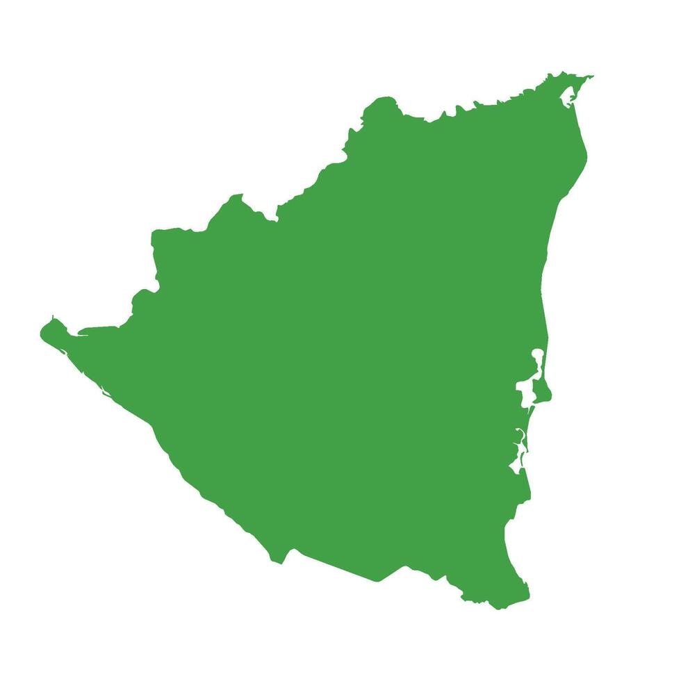 Nicaragua Map Boundary vector