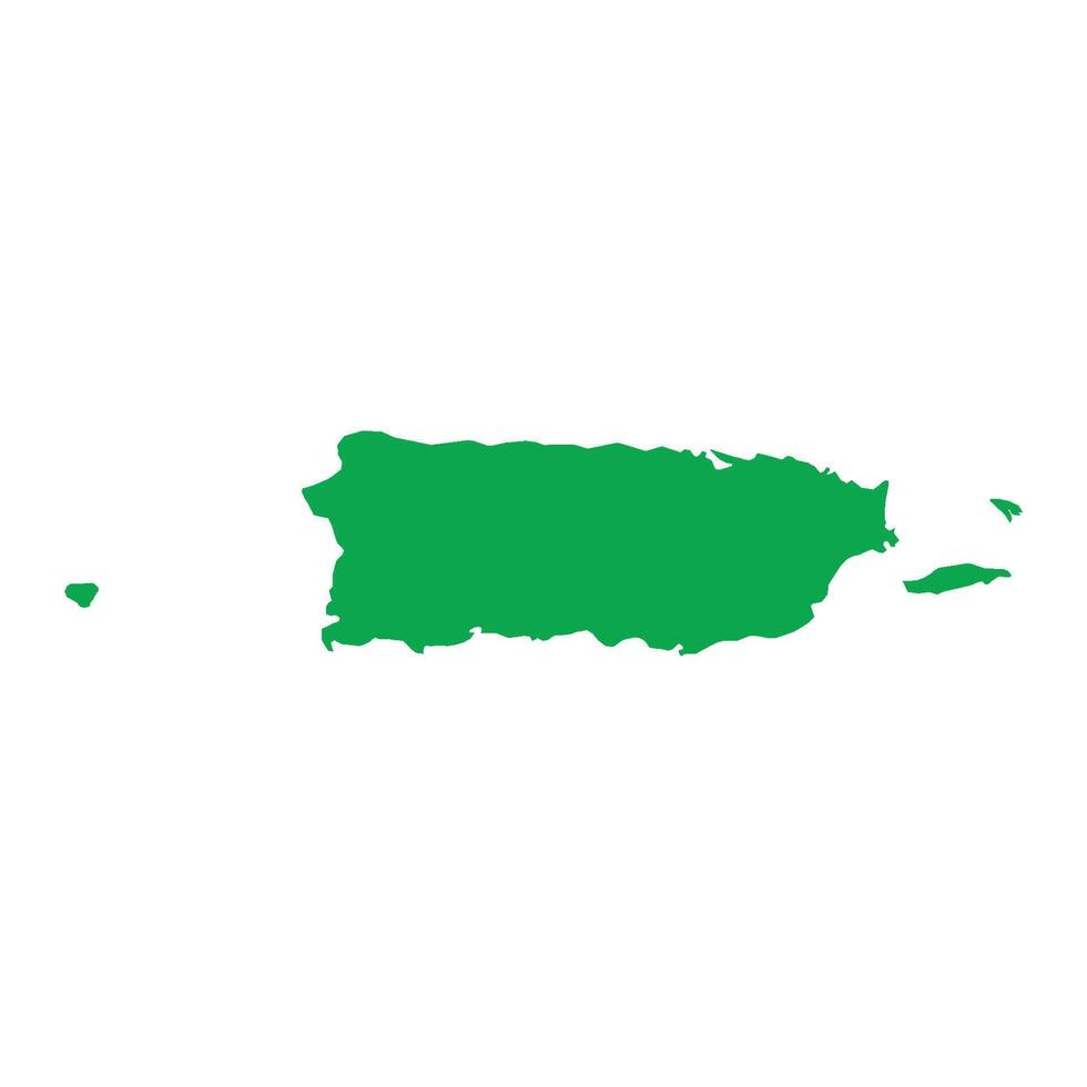 Puerto Rico Map Boundary vector