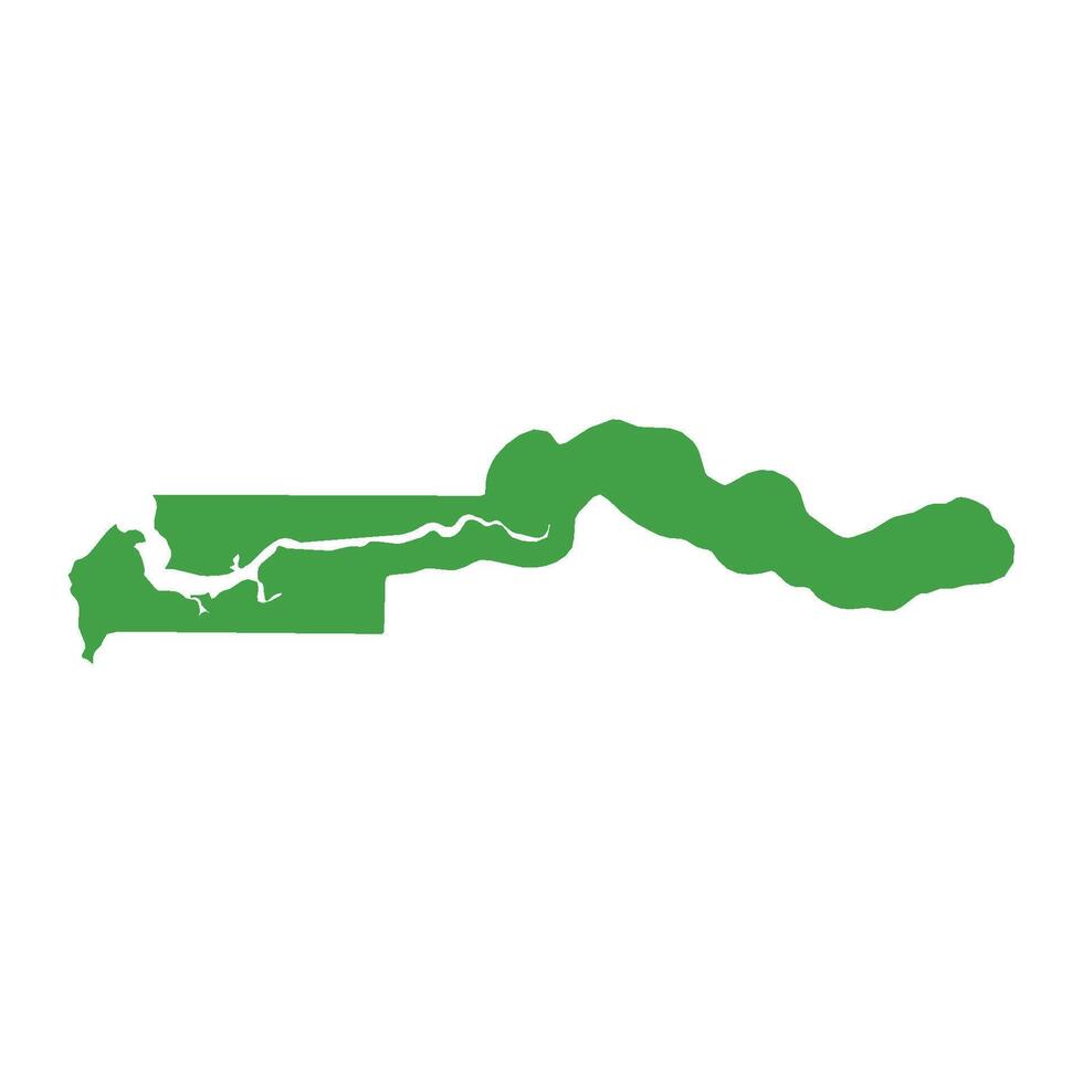 Gambia Map Boundary vector