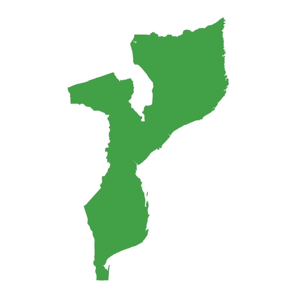 Mozambique Map Boundary vector