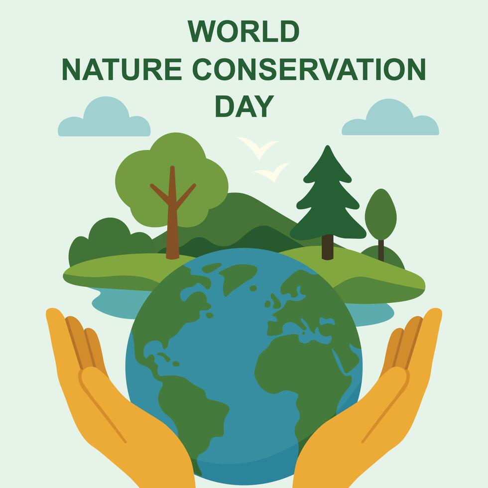 World nature conservation day vector