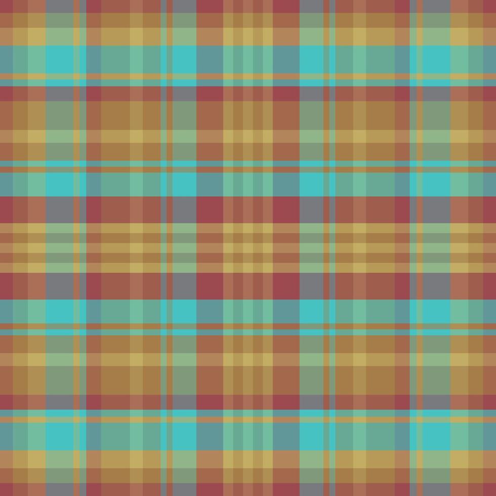 A plaid pattern in brown, blue and green vector
