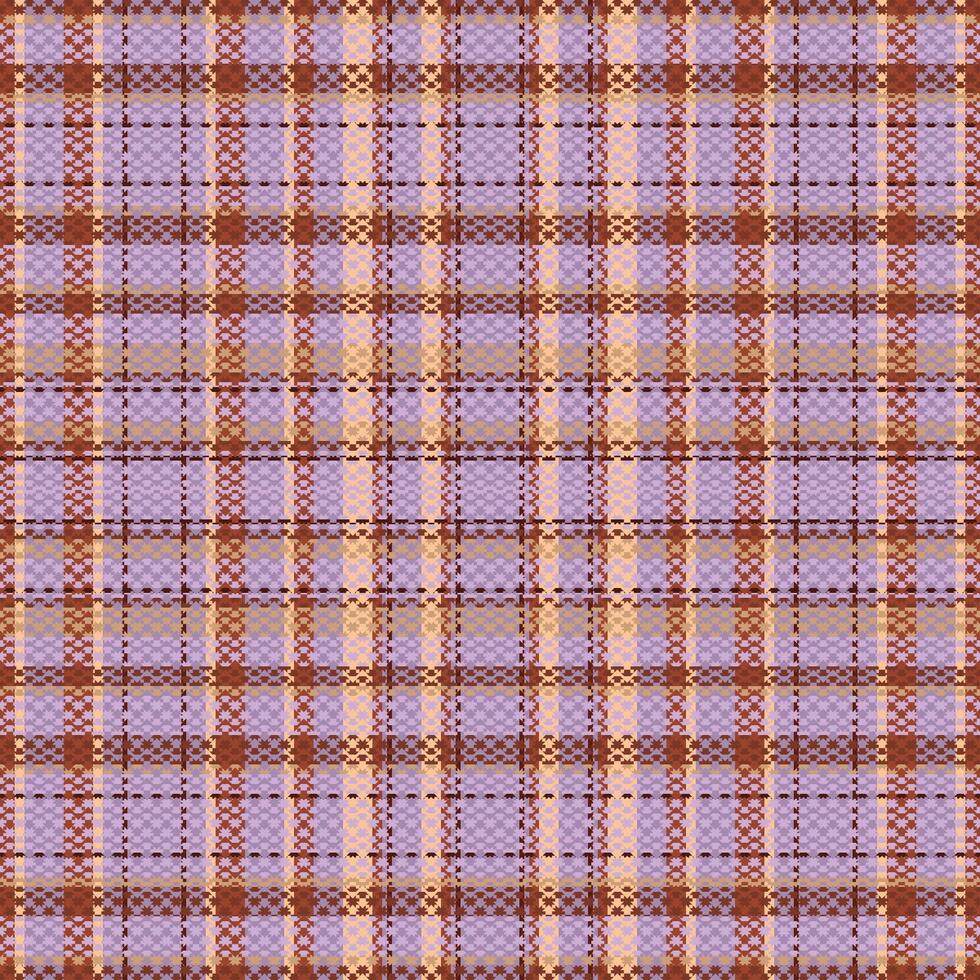 A plaid fabric with purple and brown colors vector