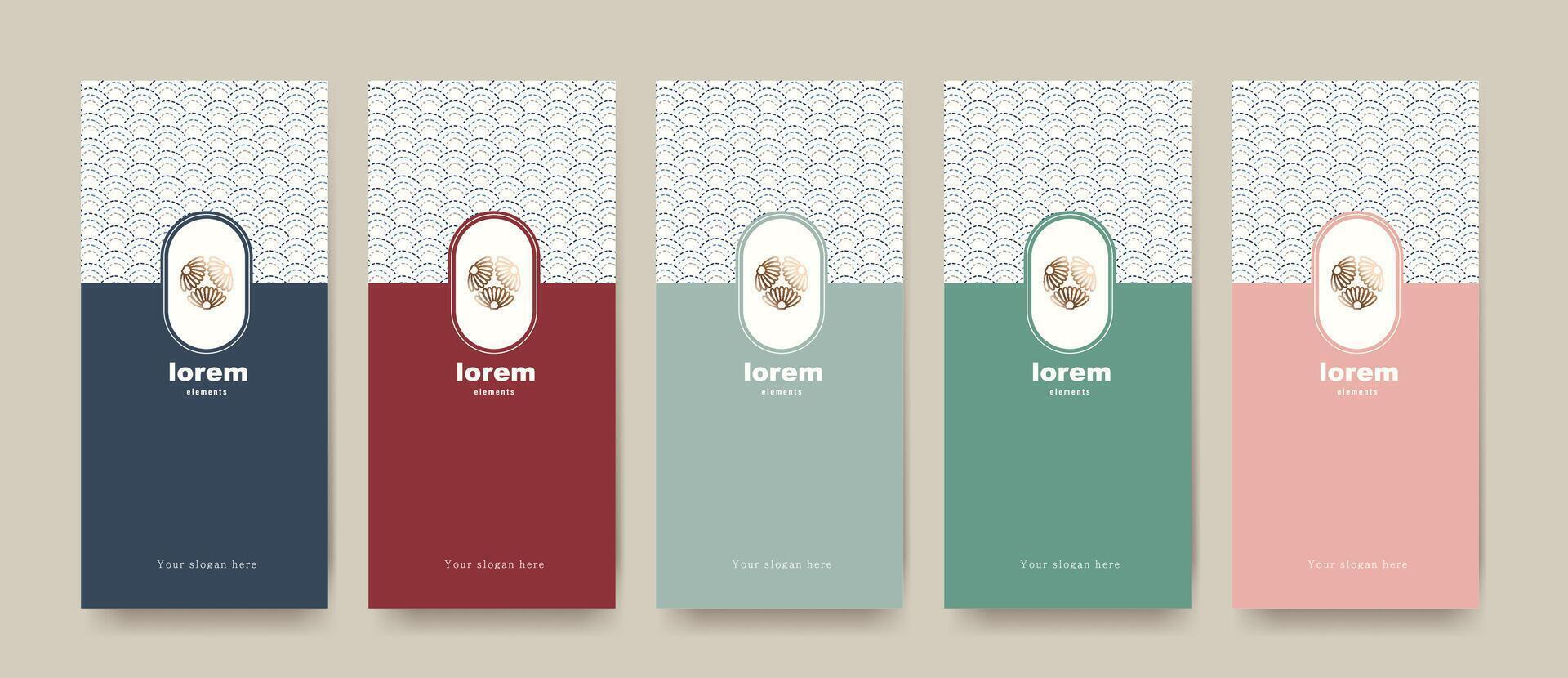 Seamless Japanese wave pattern in soft modern color palette. Ideal for packaging, product design, wrapping, and decorative backgrounds. vector