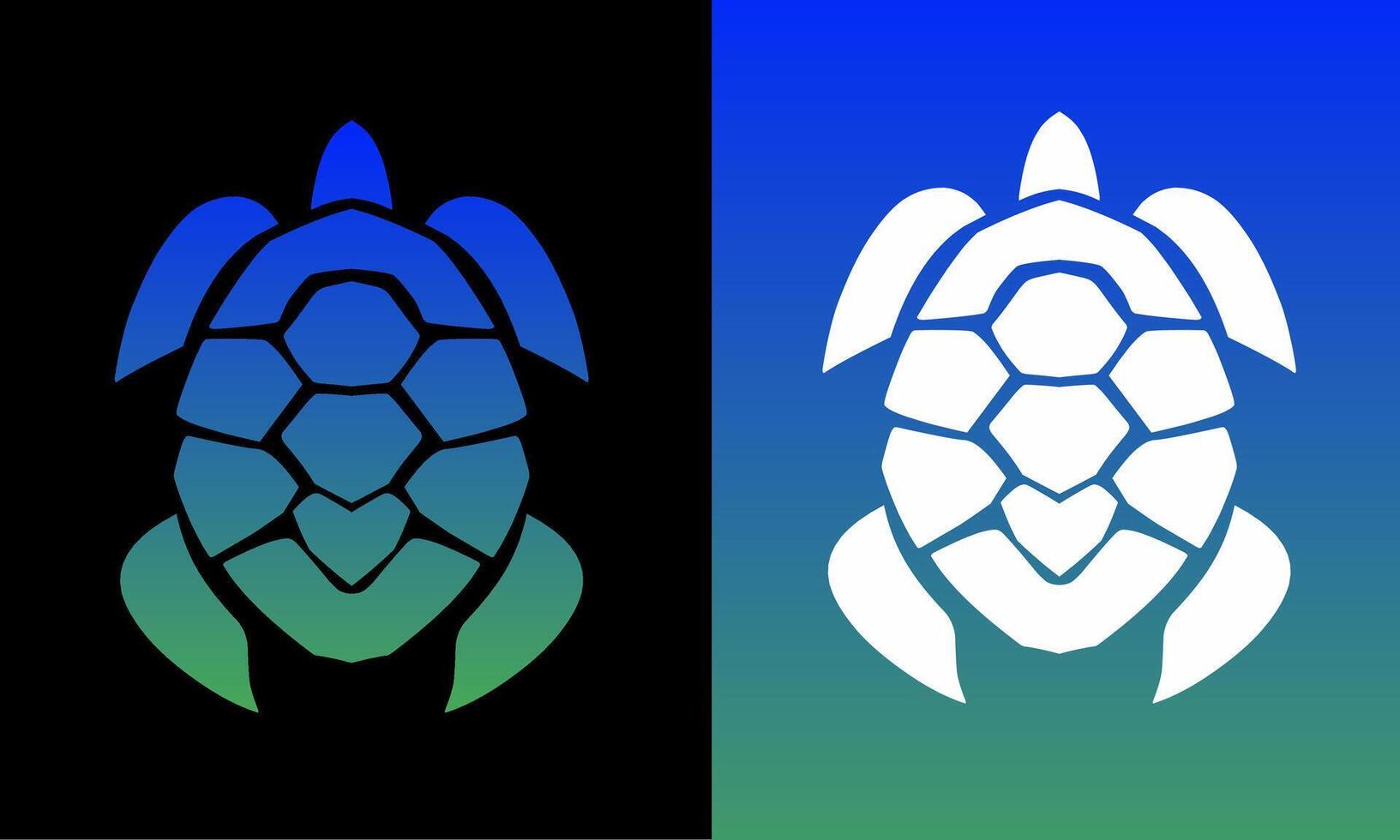 Minimalist Turtle Logo Design illustration elements vector