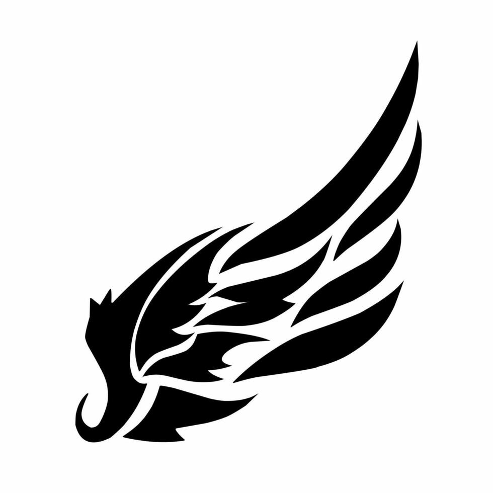 illustration design graphic of tribal art abstract wings vector