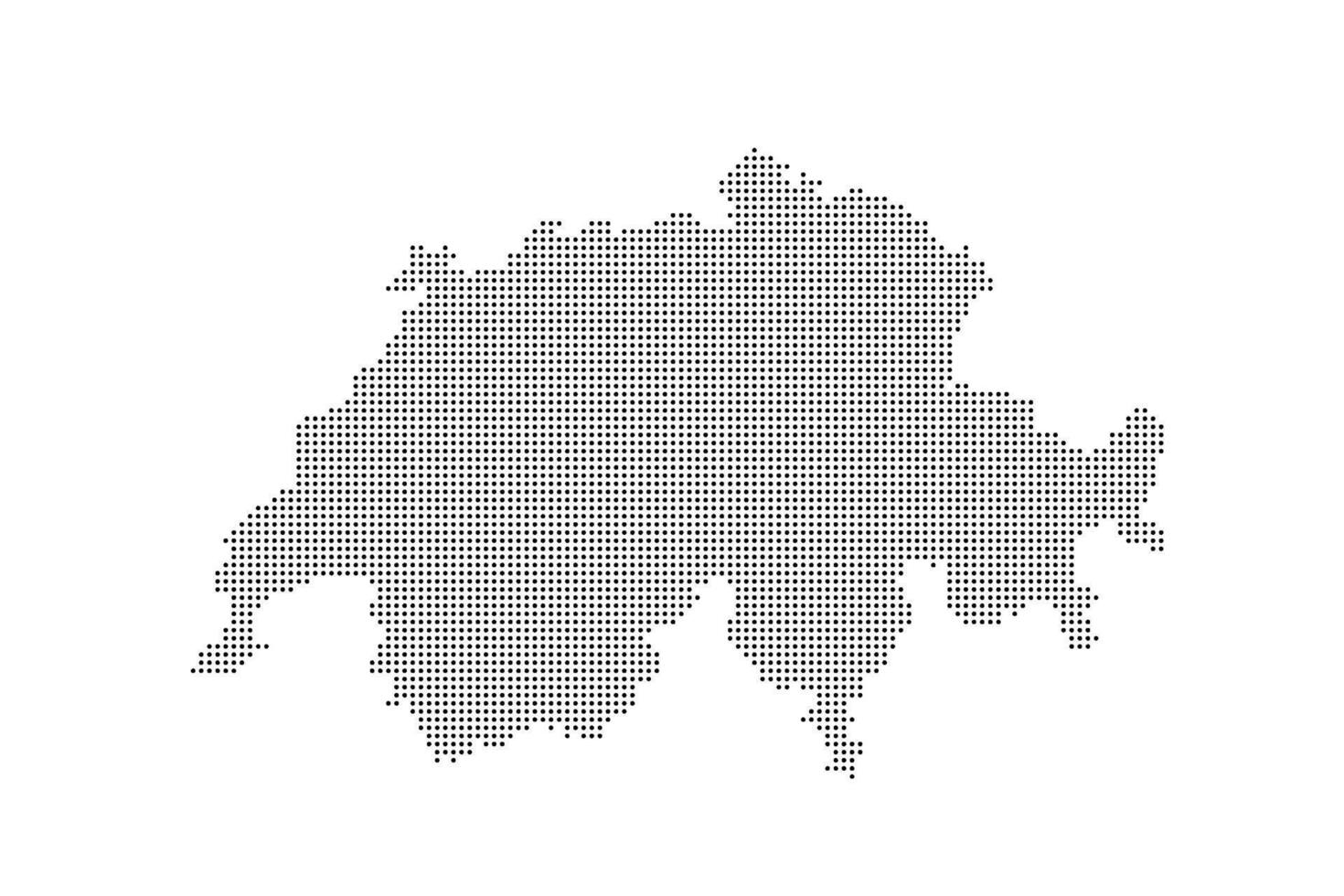 Dotted Map of Switzerland vector