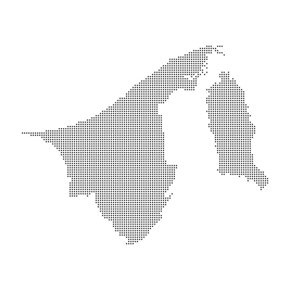 Dotted Map of Brunei vector