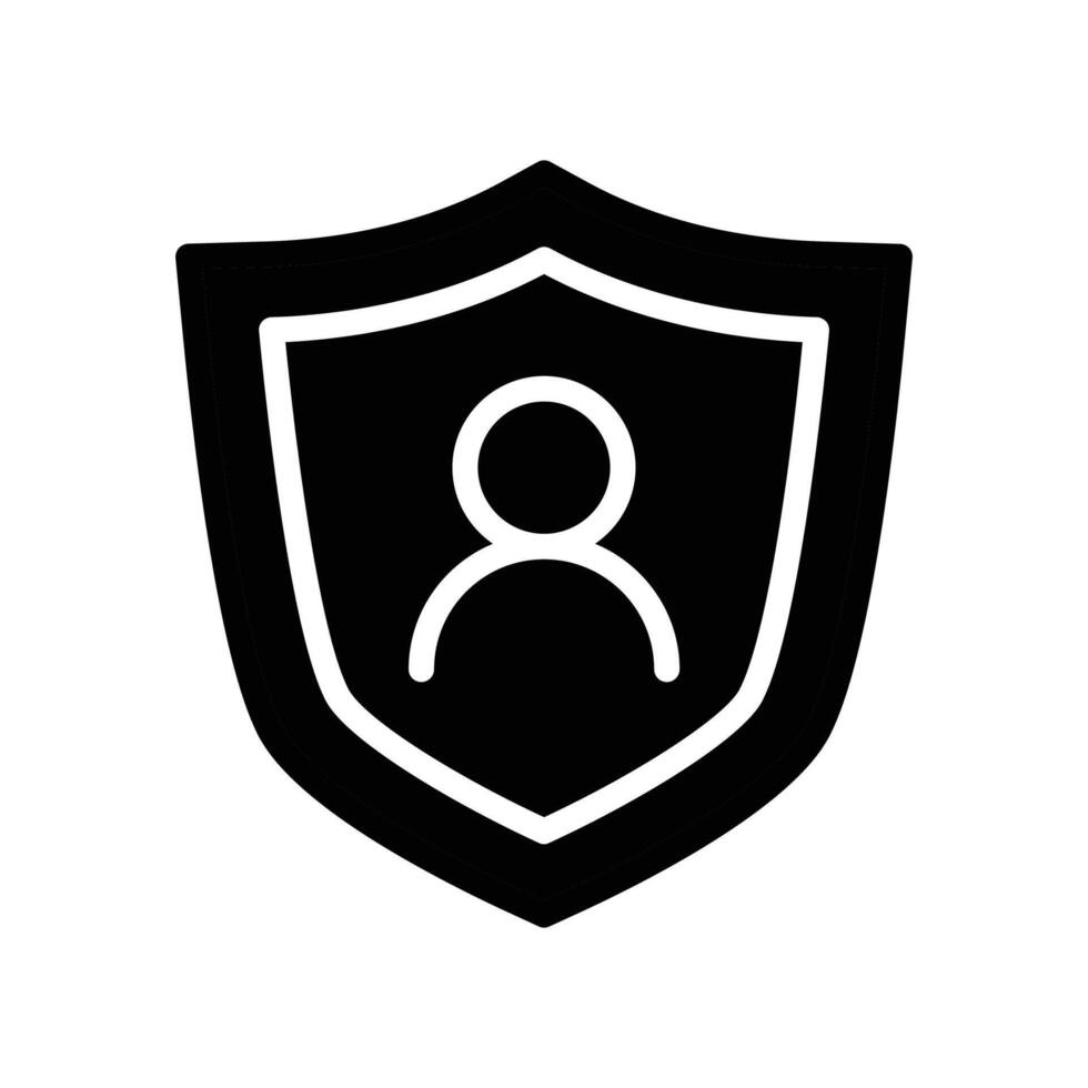 user protection solid icon symbol design good for web or mobile app vector