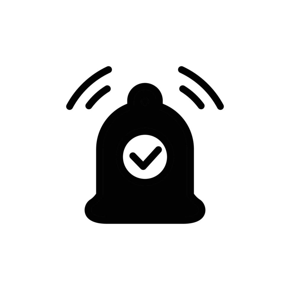 ringing bell alarm solid icon design good for web or mobile app vector