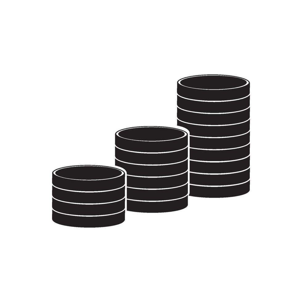 coin stack illustration icon vector