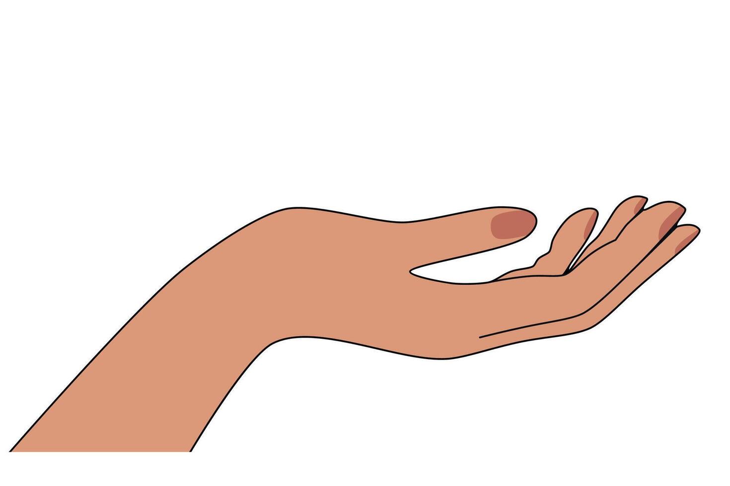 Hand on a white background vector