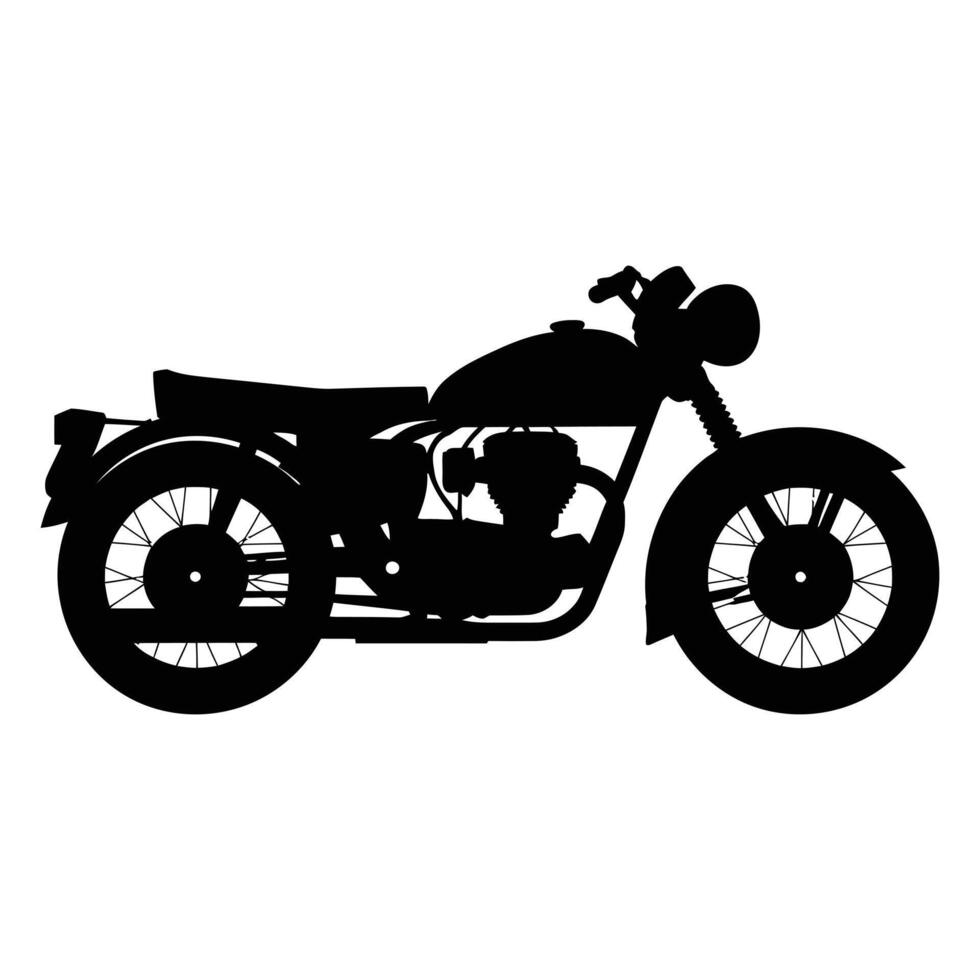Motorcycle Silhouette with a White Background. vector