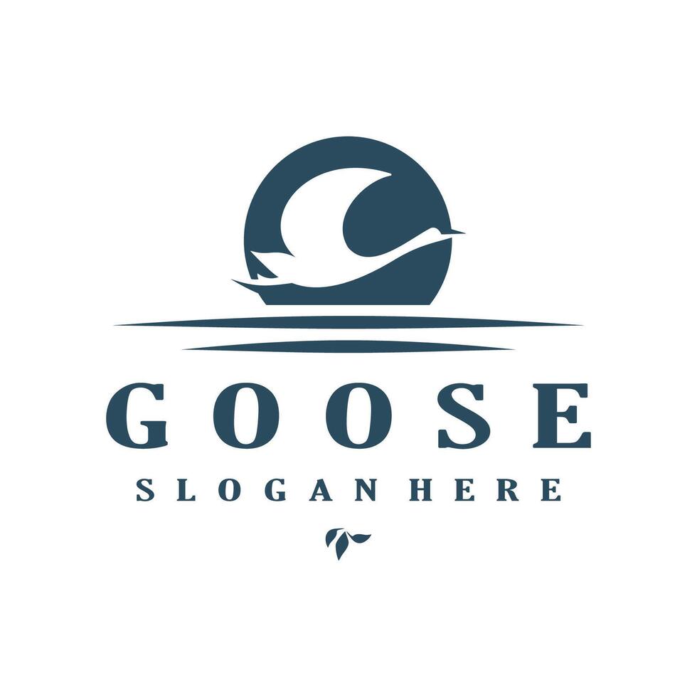 goose logo design stock template illustration vector