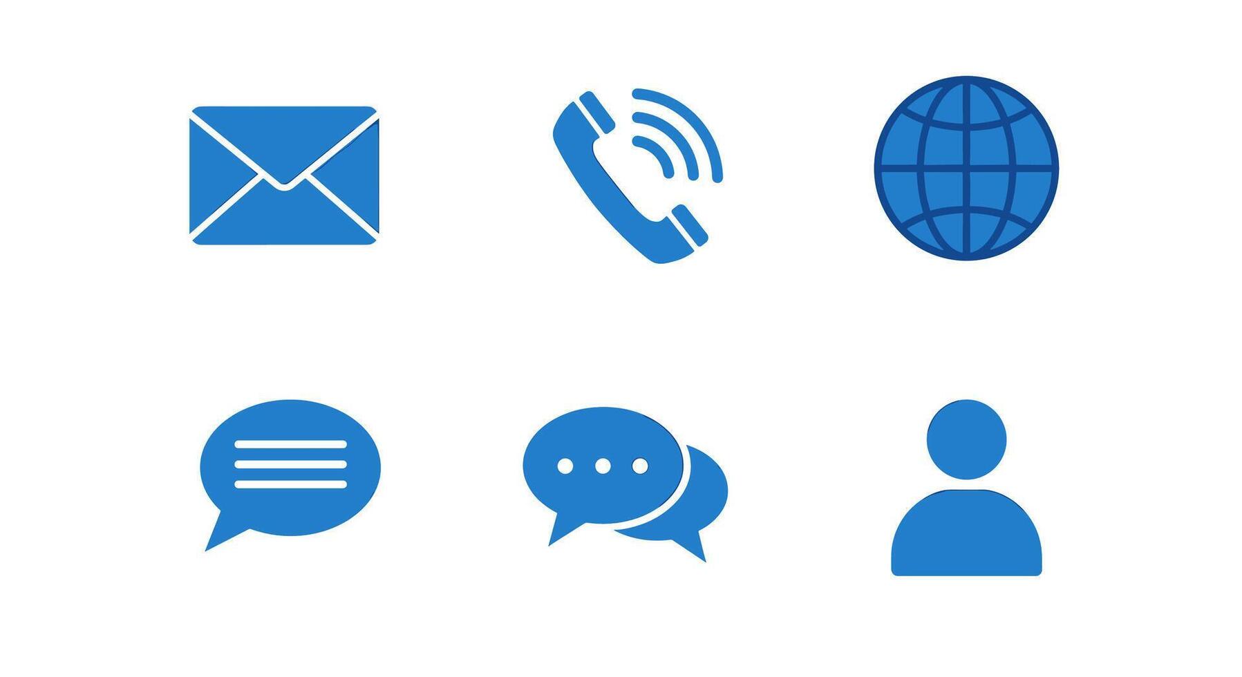 The Blue Communication icons collection vector
