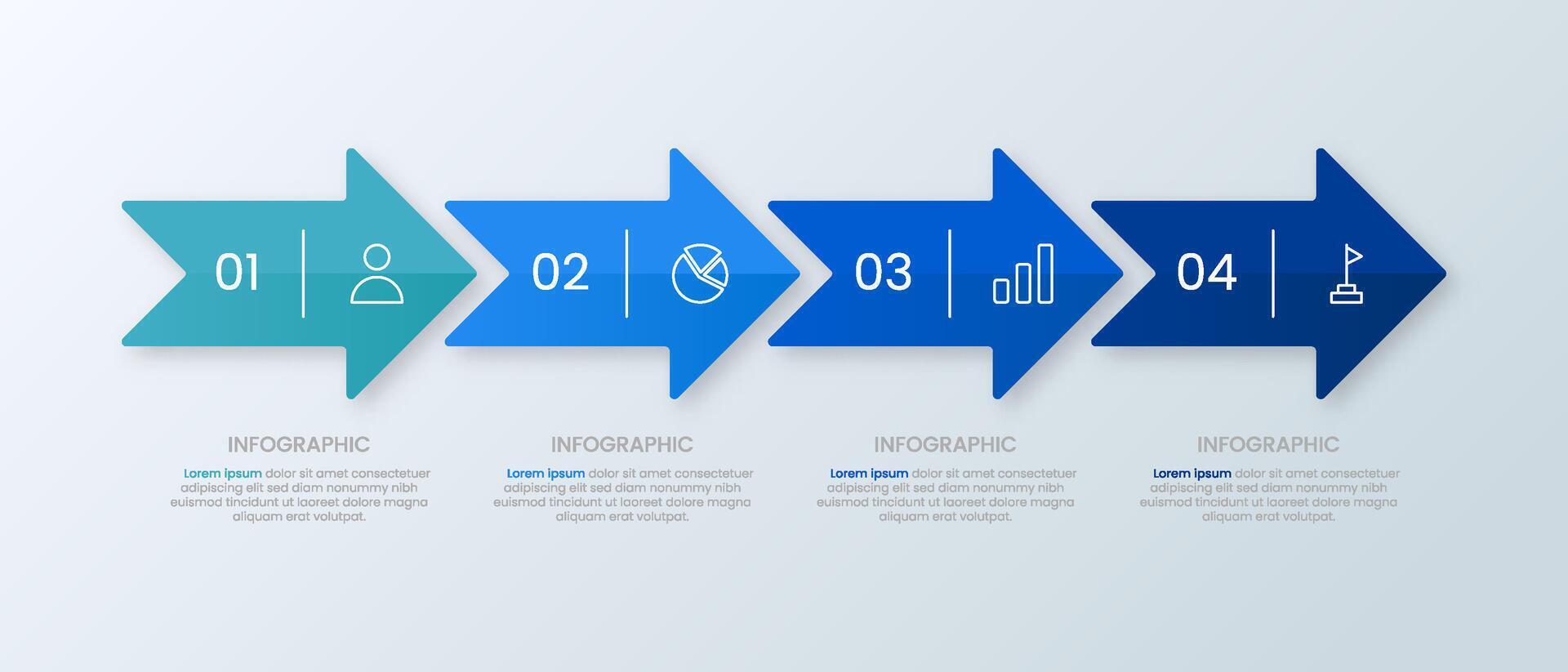 Infographic Process with Arrows vector