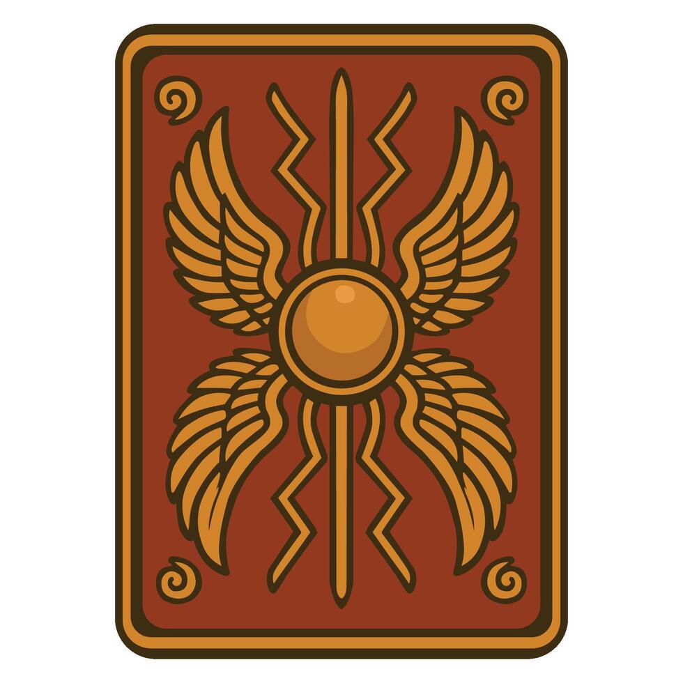 Roman Legionary Shield Icon Scutum illustration vector