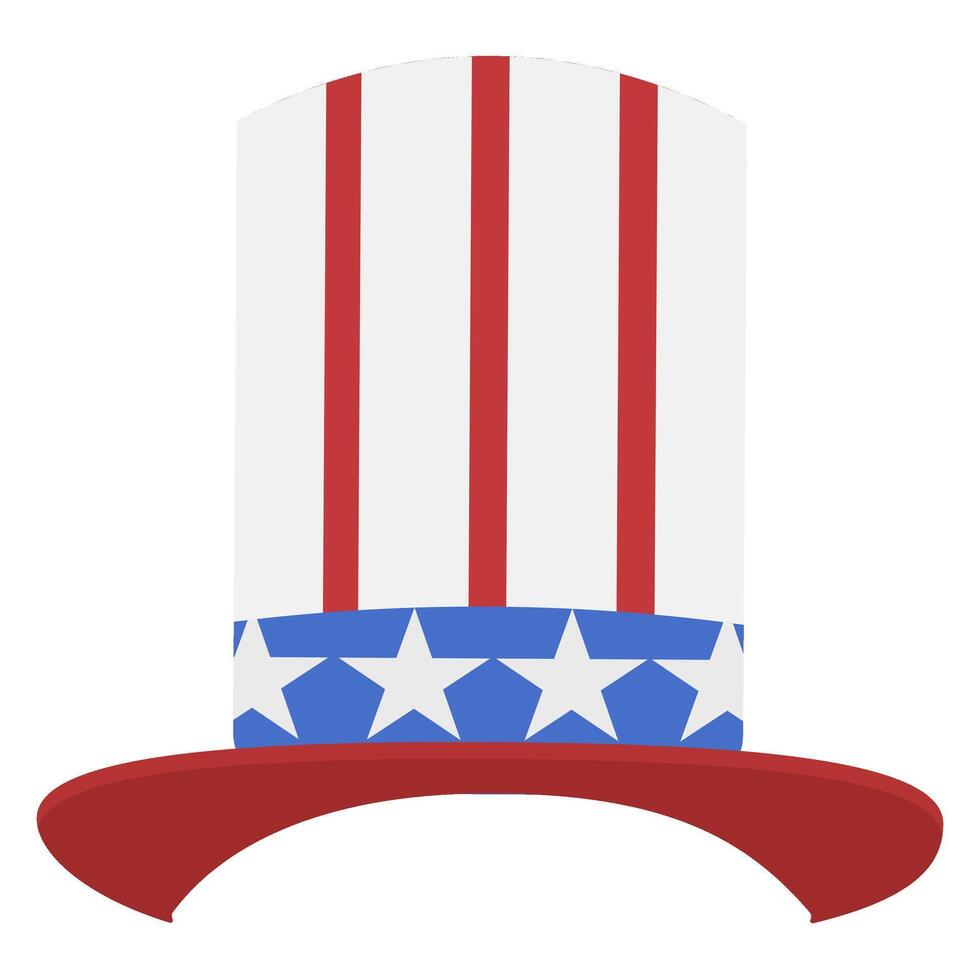Uncle Sam Top Hat vector