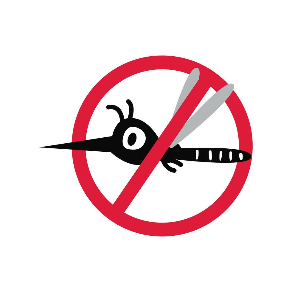 No Mosquito Sign Illustration vector