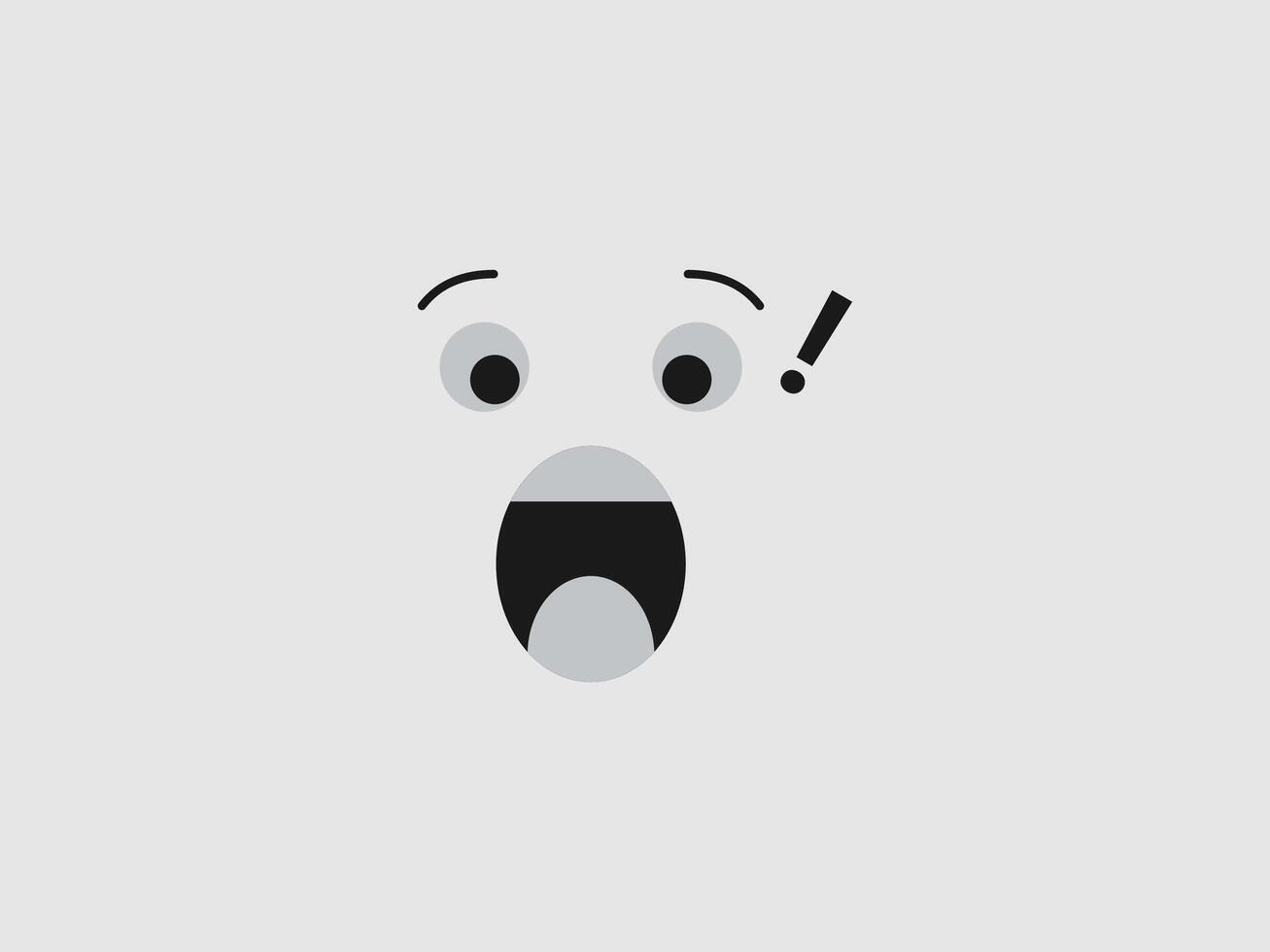 an emoji like representation of surprise or shock vector