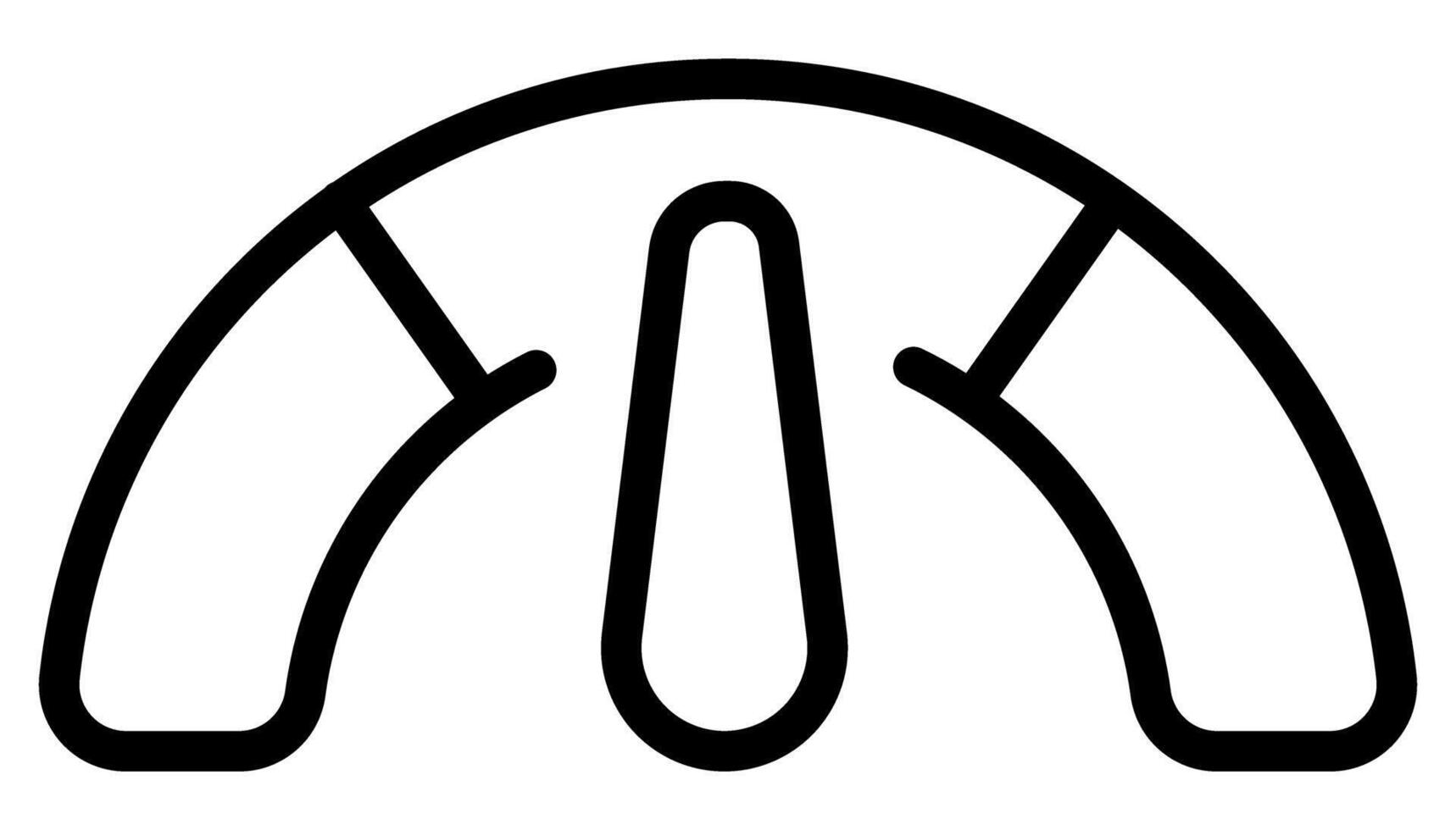 Outline Speedometer Graphic for UI Design vector