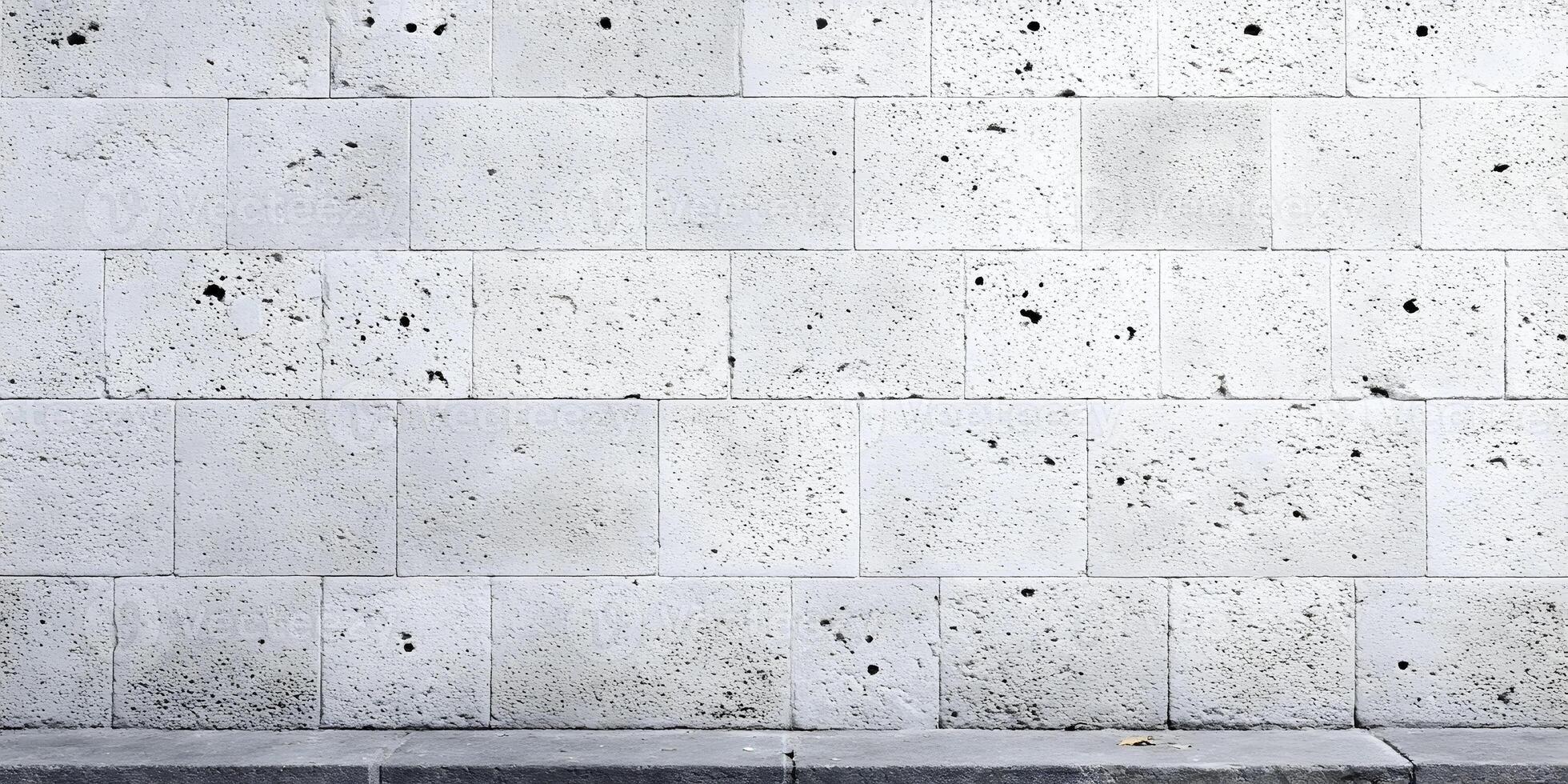 White Stone Wall Texture Background Building Facade Grey Blocks photo