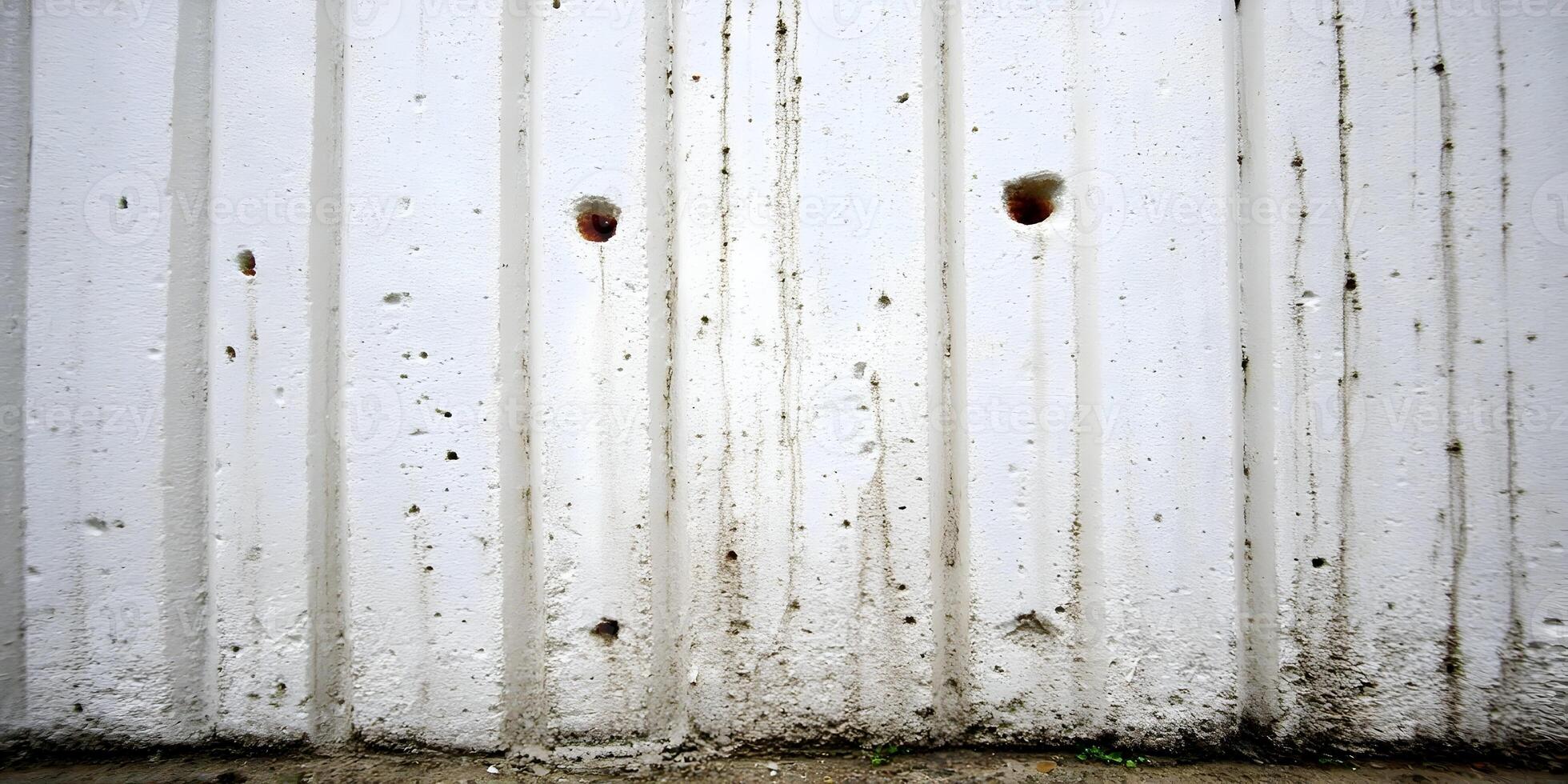 White Concrete Wall Texture Grunge Background Dirty Surface Holes Lines photo