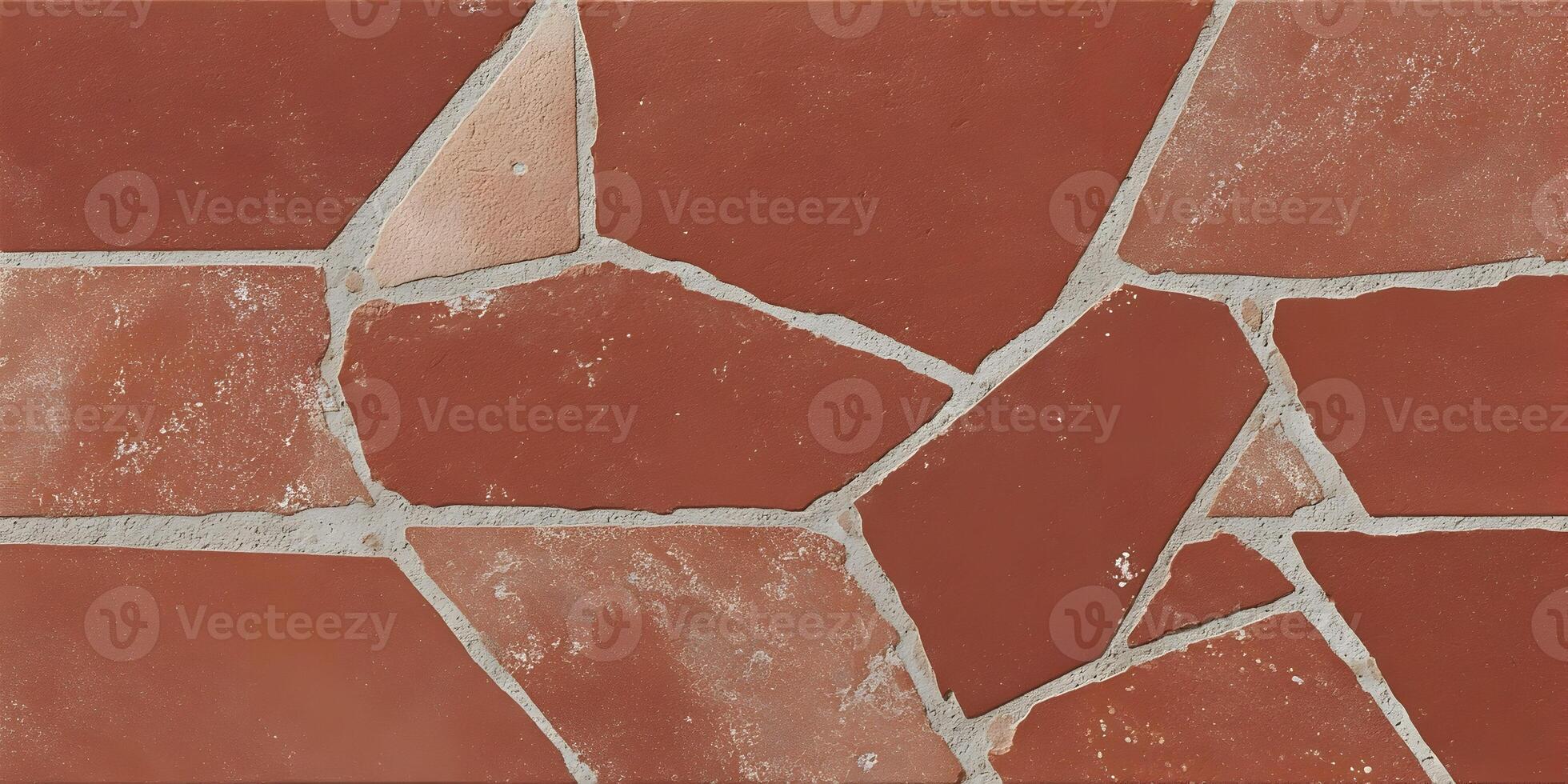 Red Irregular Stone Tile Seamless Pattern Texture photo