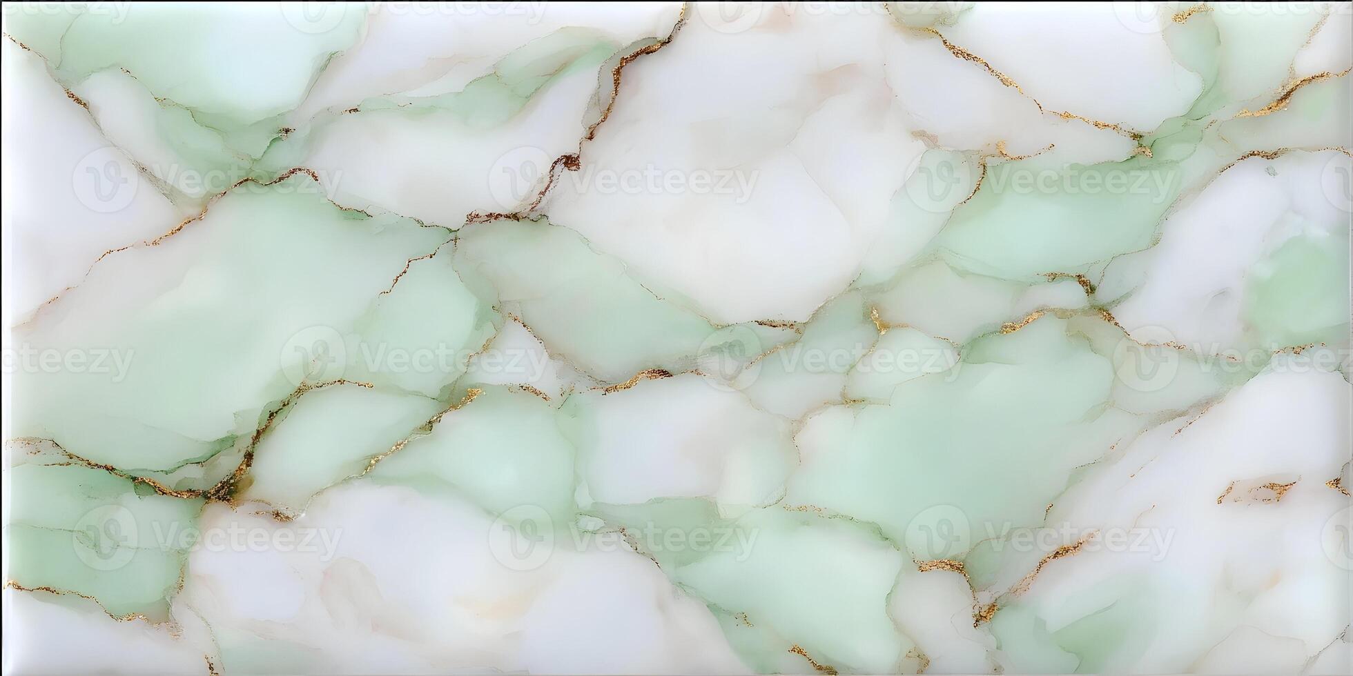 Abstract Mint Green and White Marble Texture with Gold Veins Background Image photo