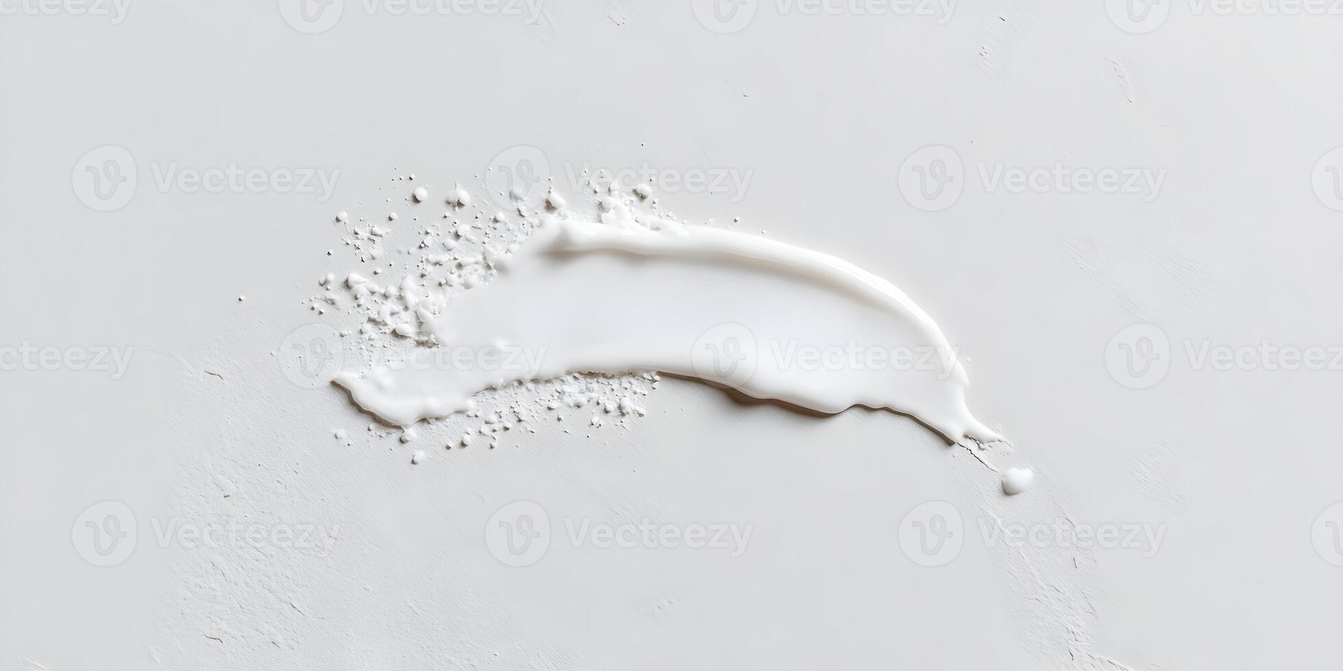 White Cream Swirl Smudge on Gray Background photo