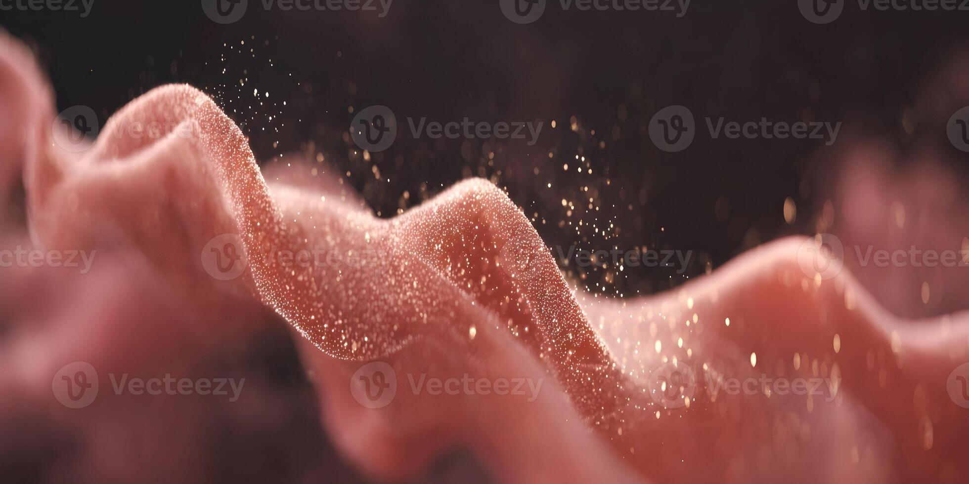 Abstract Red Glittering Particles Background Dusty Rose Swirling Waves Golden Dust Flowing Texture photo