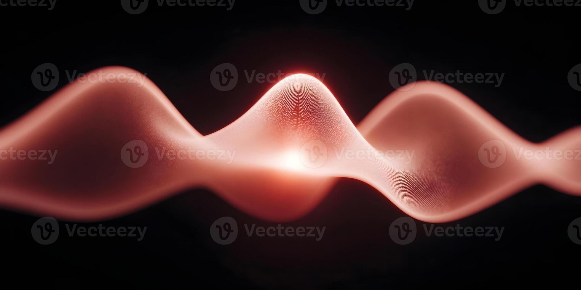 Abstract Red Orange Glowing Waves Particle Flow Background photo