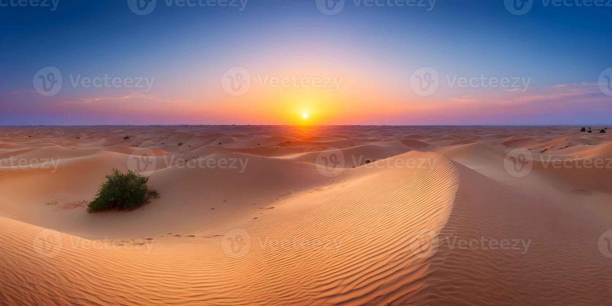 Desert Landscape Sunrise Golden Sand Dunes Scenic View photo