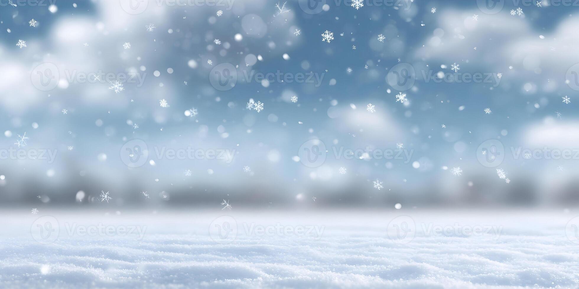 Falling Snowflakes Winter Background Snowy Landscape photo