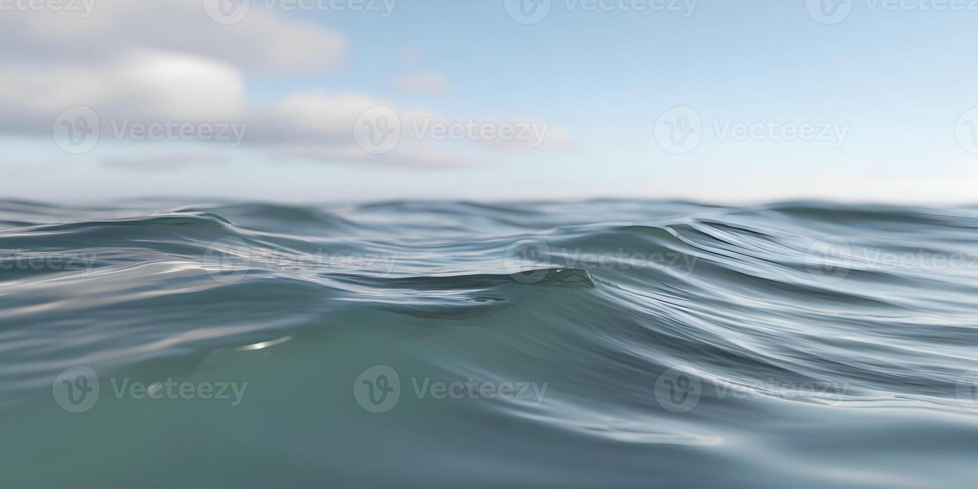 Closeup Ocean Waves Blue Green Water Surface Texture photo