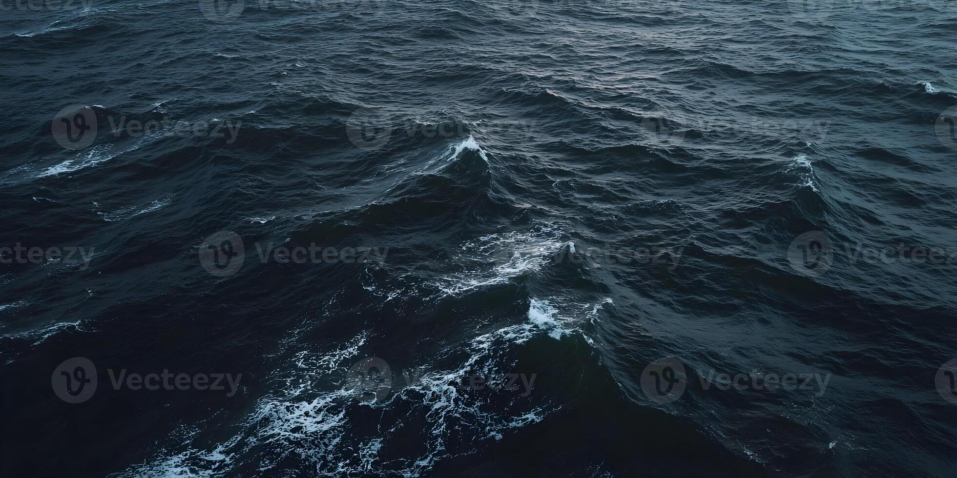 Dark Blue Ocean Waves Water Surface Texture Background photo