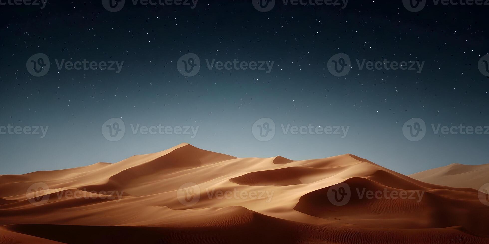 Desert Landscape Night Sky Sand Dunes Starry Night photo