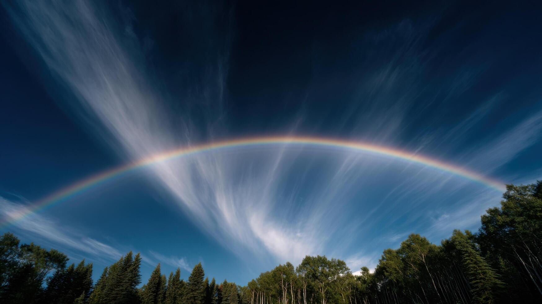 A Lush Flower Garden Under A Circumzenithal Arc photo