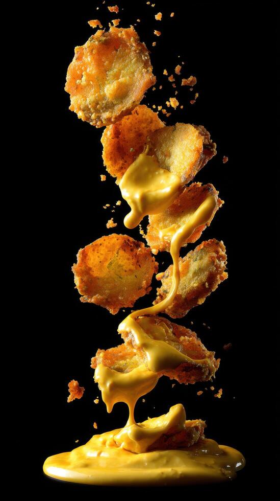 A Dynamic Fall Of Kadhi Pakora Fritters photo