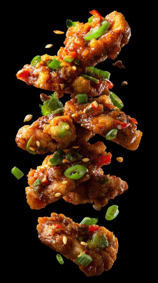 An Energetic Tumble Of Gobi Manchurian And Sauce photo