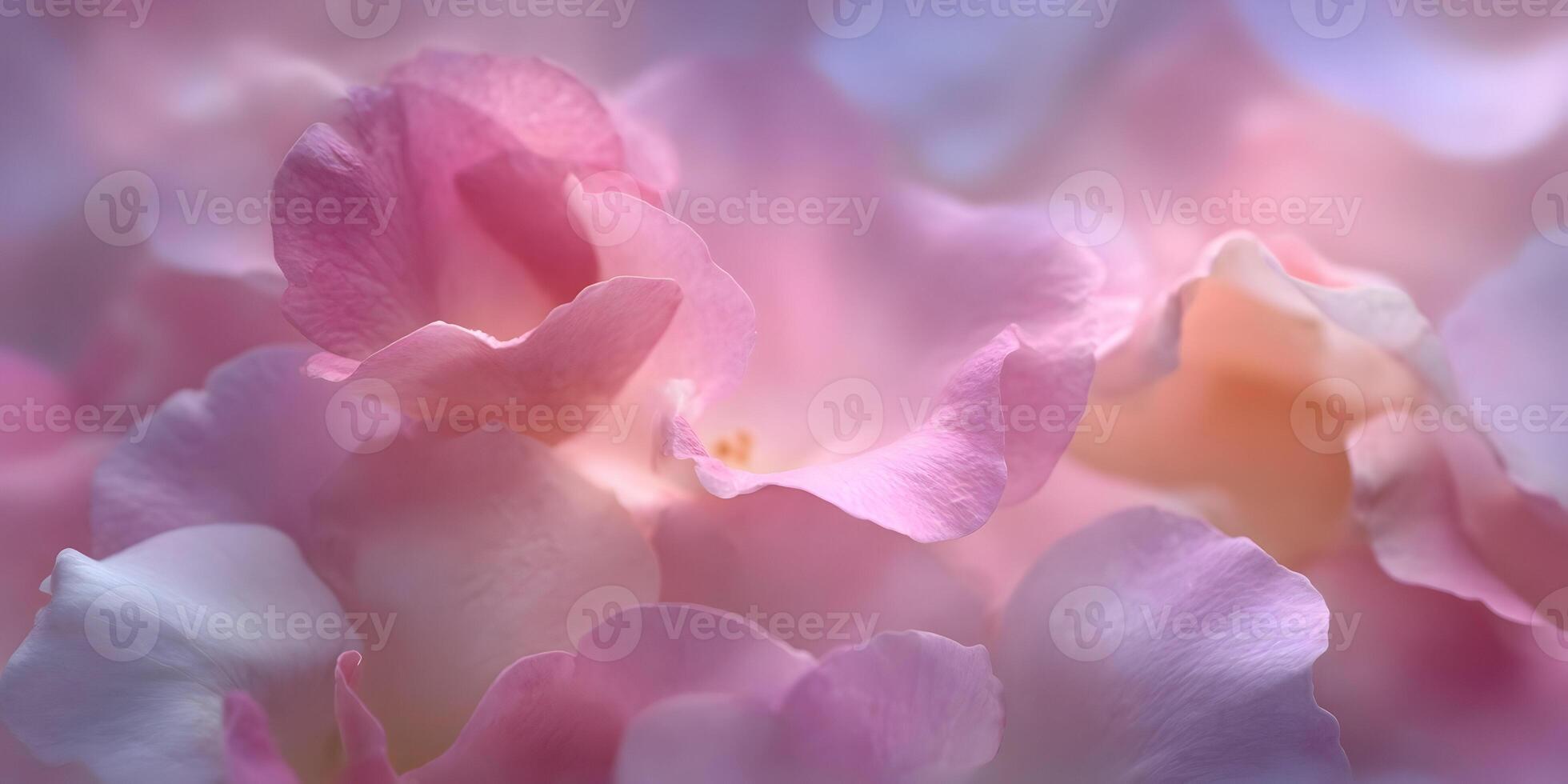 Soft Pink Rose Petals Close Up Dreamy Floral Background photo