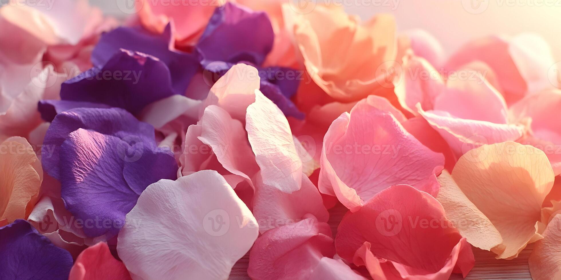 Pastel Rose Petals Soft Light Background photo