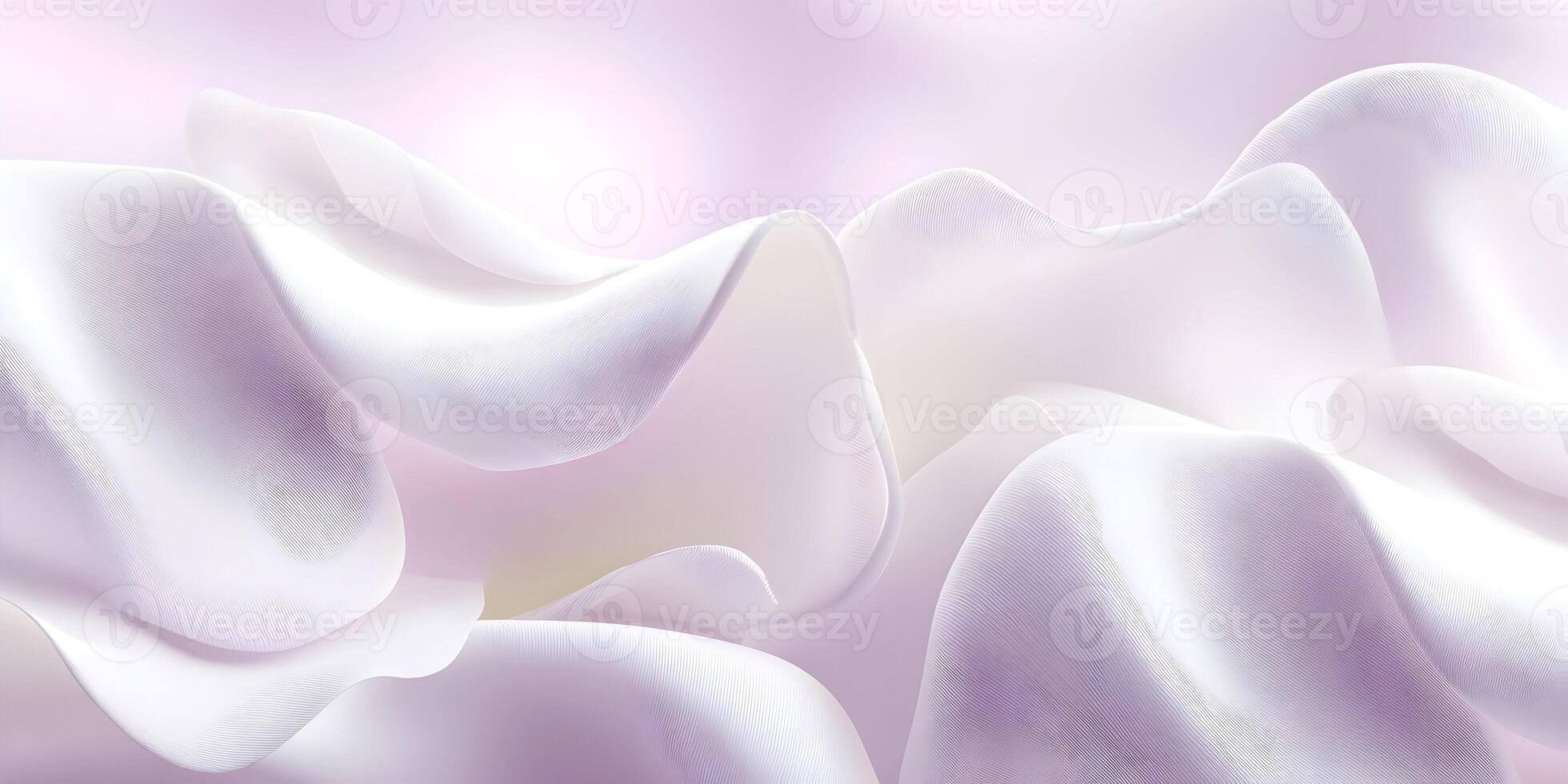 Abstract White Fabric Drapes Soft Gentle Waves Elegant Background photo