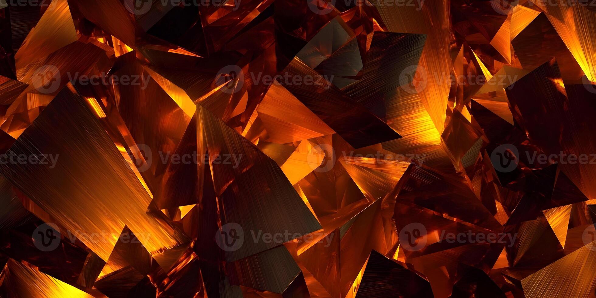 Abstract Orange and Brown Crystal Geometric Shapes Background photo