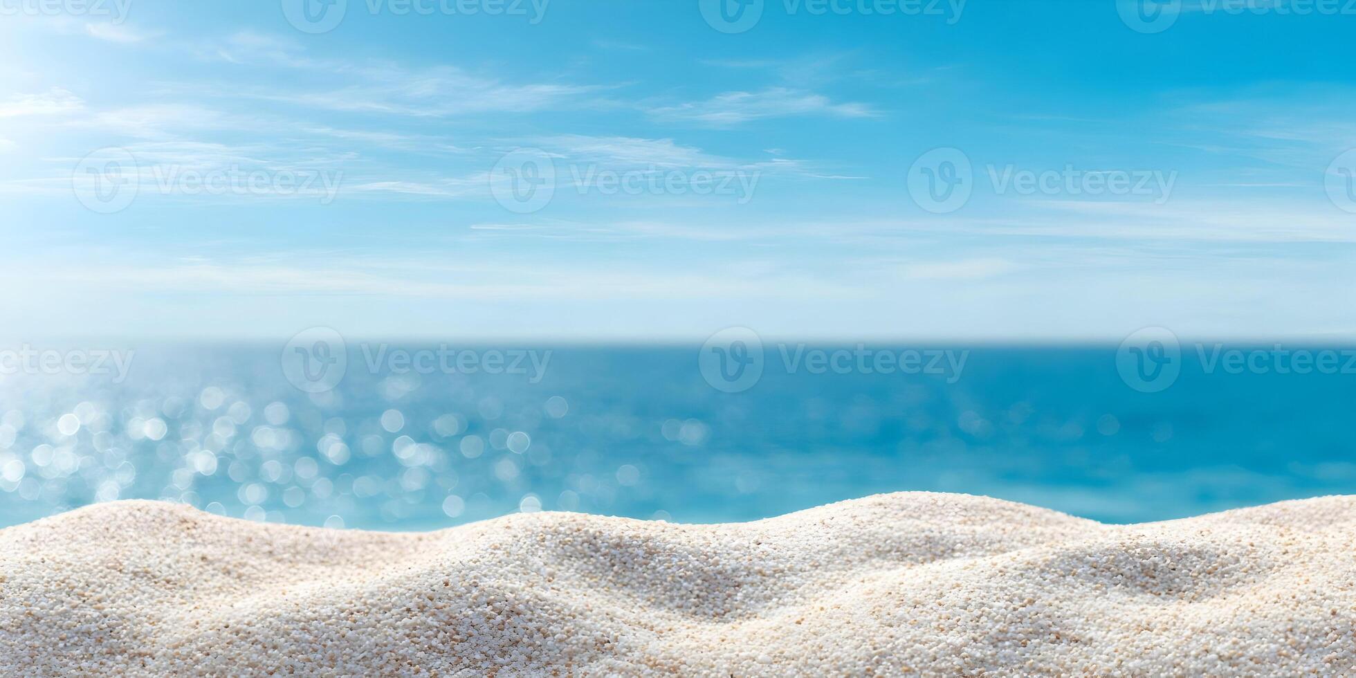 Summer Beach Sand Ocean Background Sunny Day Seashore photo