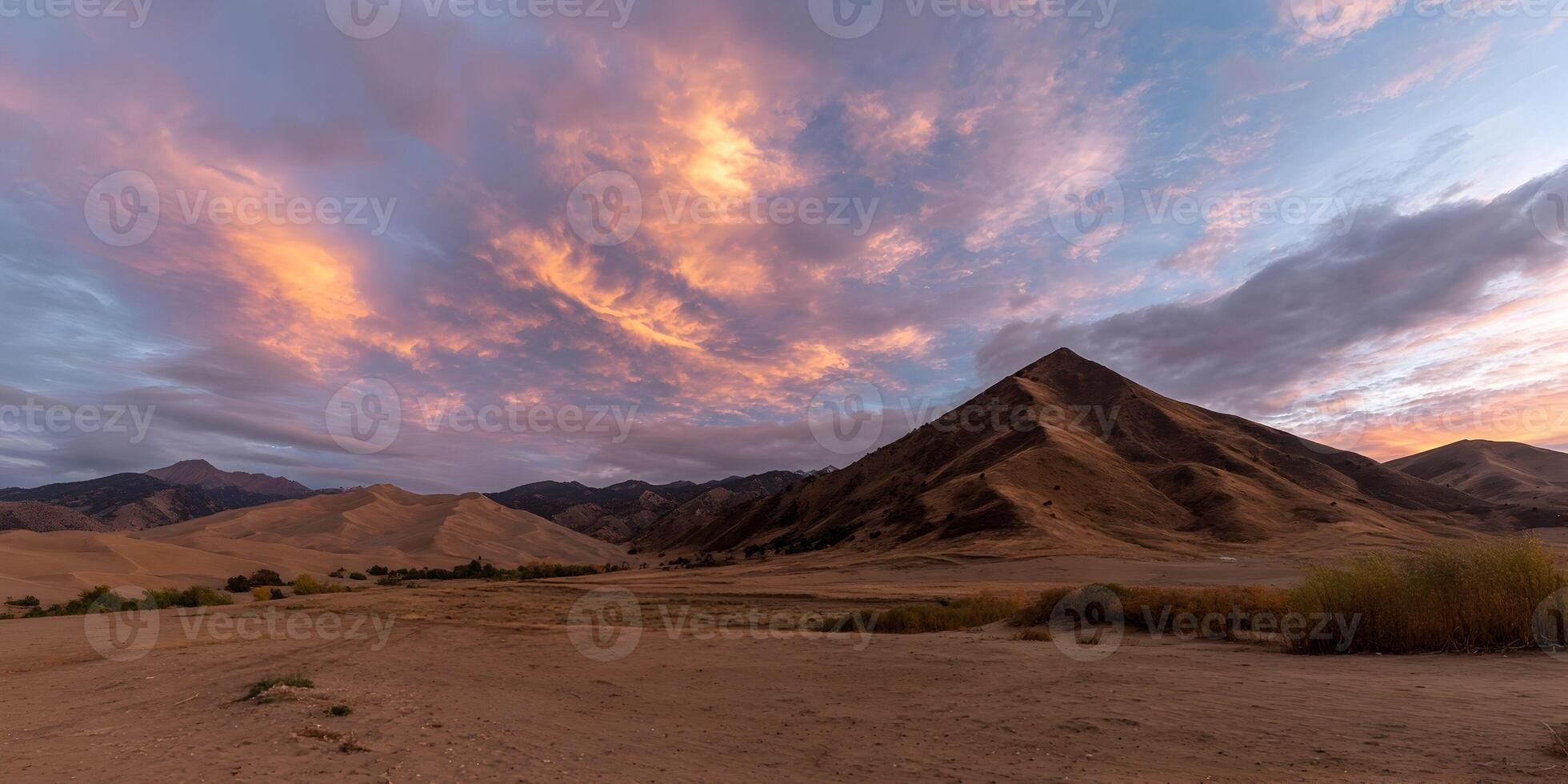 Great Sand Dunes National Park Sunset Dramatic Sky Mountain Landscape photo