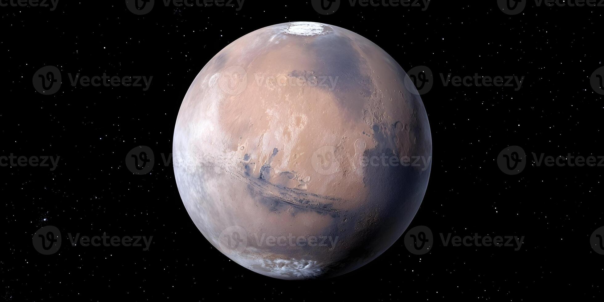 Detailed Mars Planet Render Space Imagery Red Planet Surface Texture photo