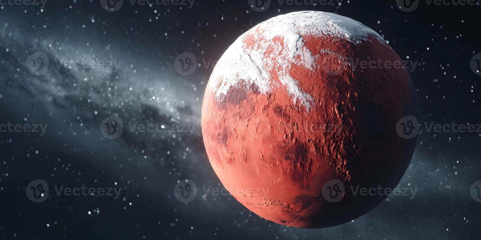 Red Planet Mars Space Galaxy Cosmic Illustration photo