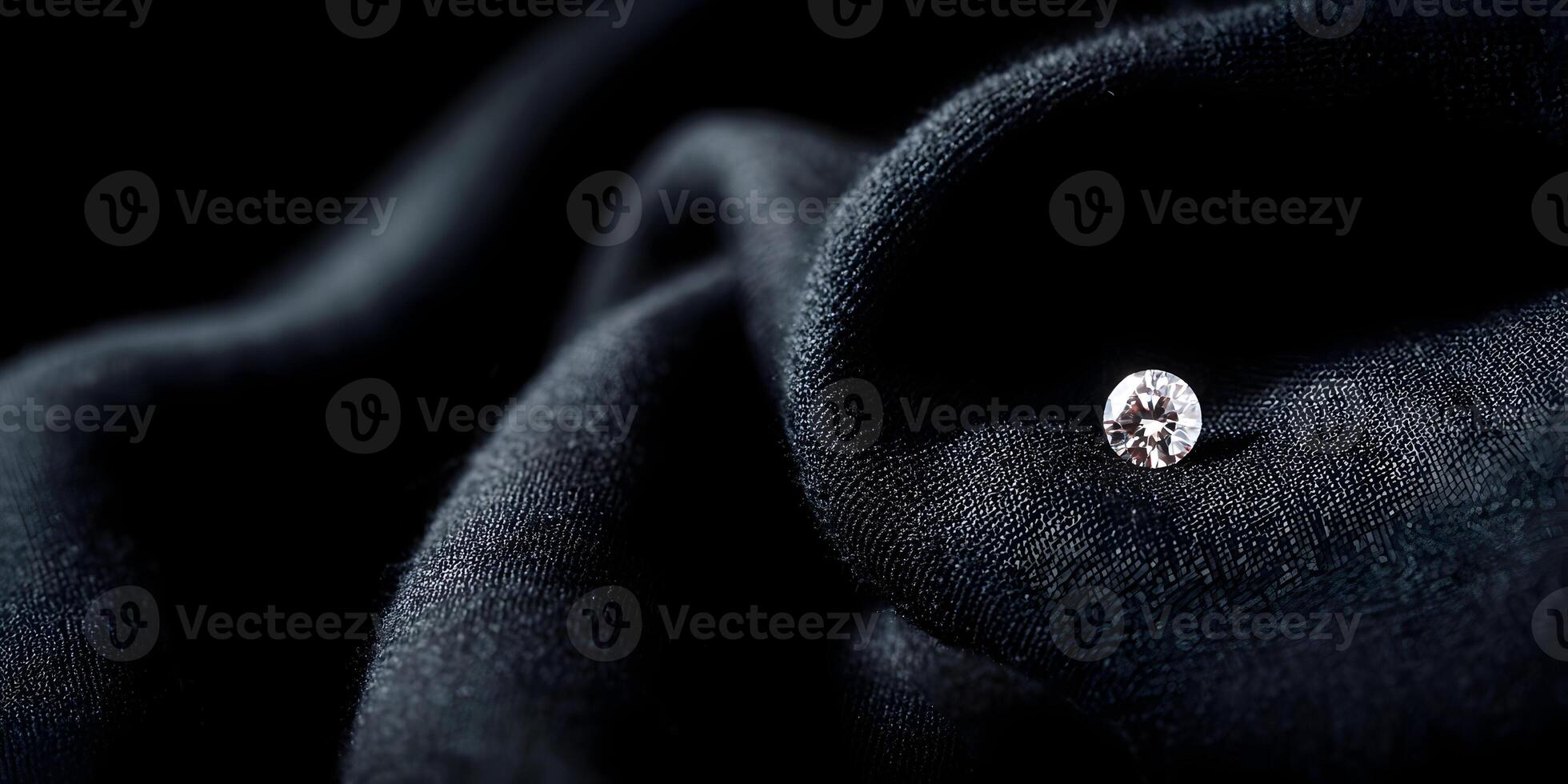 Single Diamond on Black Fabric Luxury Gemstone Image photo