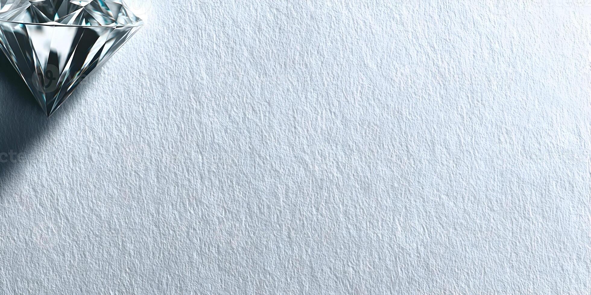 Brilliant Diamond on Light Gray Textured Background photo